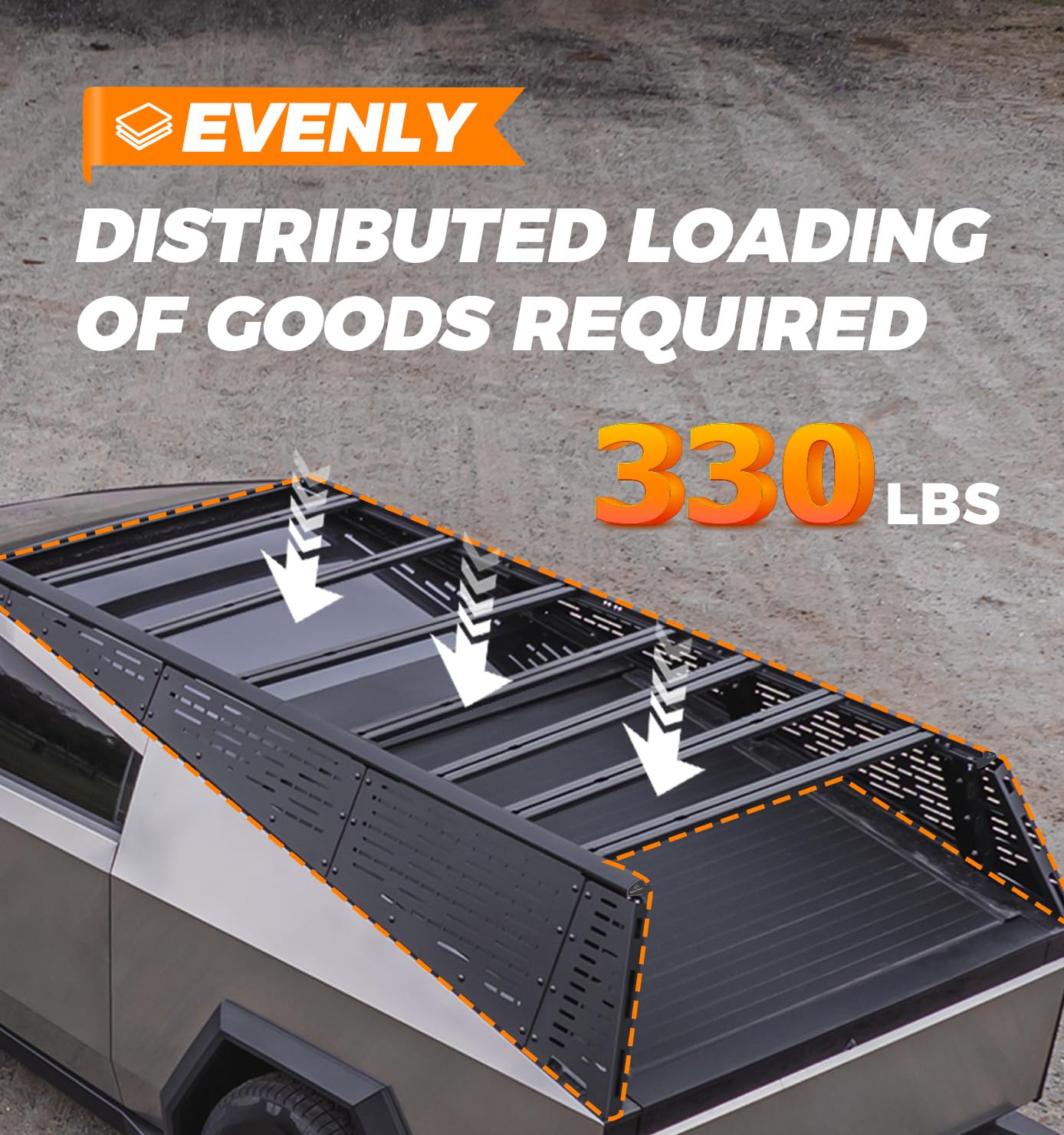 TERRATRECK Long Version Cargo Racks Roof for Tesla Cybertruck 2024-2025