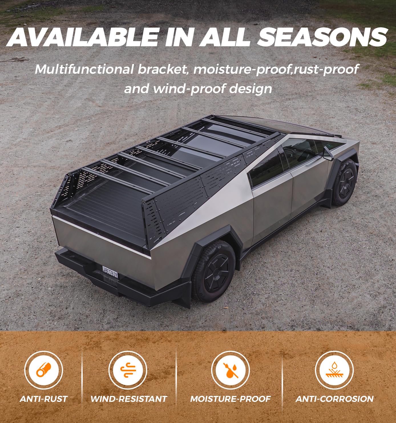 TERRATRECK Long Version Cargo Racks Roof for Tesla Cybertruck 2024-2025